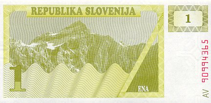 Bancnote Europa - Slovenia 1 Tolar 1990, necirculata