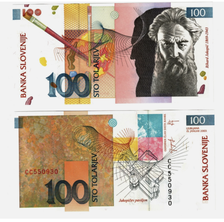 Slovenia - Slovenia 100 Tolari 2003, necirculata