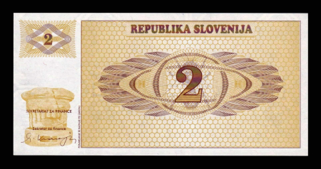 Bancnote Europa - Slovenia 2 Tolari 1990, necirculata