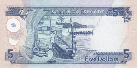 Insulele Solomon, 5 Dolari (2004-2018; cu steag), necirculata [1]