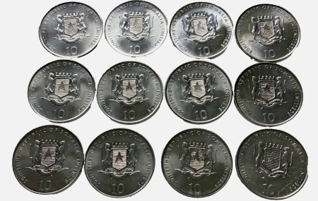Somalia set 12 monede x 10 Shilingi, an 2000: Horoscopul Chinezesc, UNC [1]