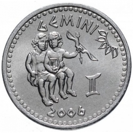 Monede Africa - Somaliland 10 shillings 2006 UNC, Semnele Zodiacului. Gemeni