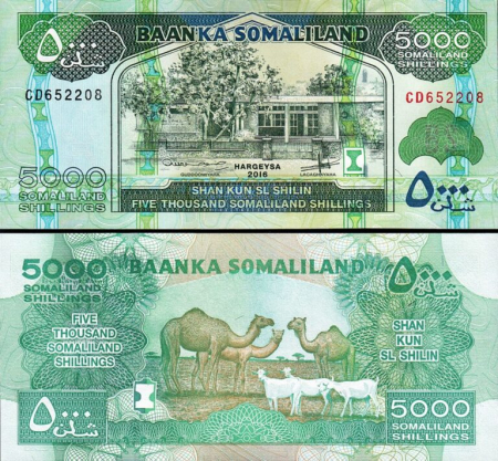 Somaliland - Somaliland 5000 Shillingi 2016, necirculata
