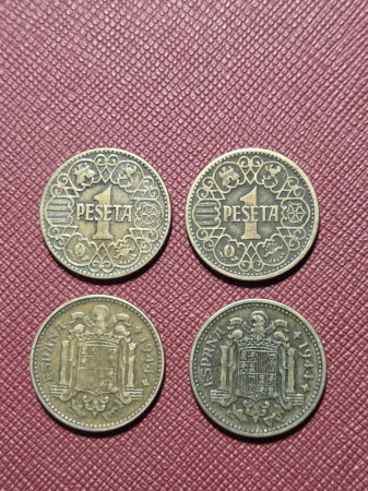 Monede straine - Spania 1 peseta 1944