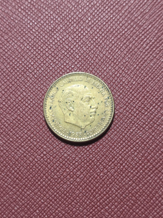 Monede Europa - Spania 1 peseta 1953