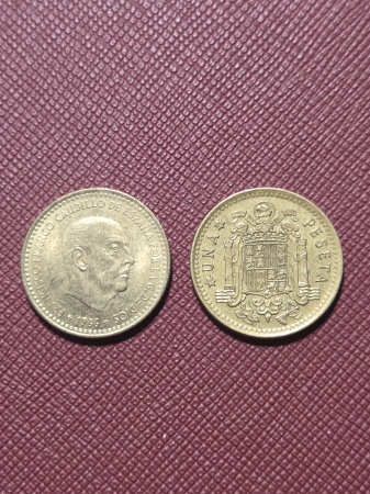 Monede Europa - Spania 1 peseta 1966