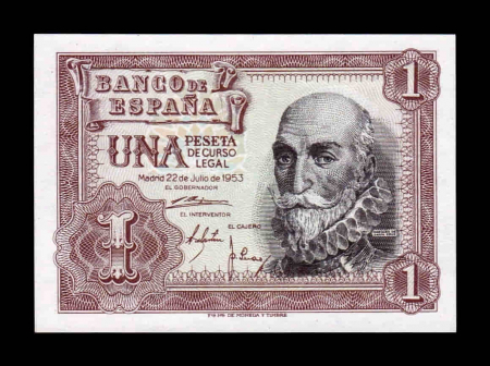 Spania - Spania 1 Pesetas 1953, Marchizul de Santa Cruz, necirculata