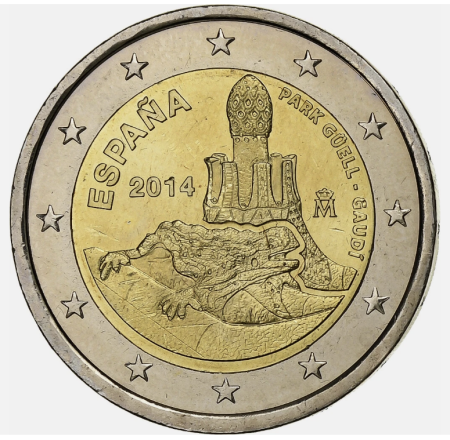 Spania - Spania 2 euro 2014, Parcul Guell al lui Antoni Gaudi, UNC