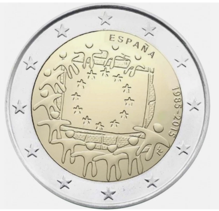 Spania - Spania 2 euro 2015, A 30-a aniversare a drapelului Europei, UNC