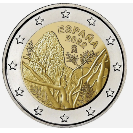 Spania - Spania 2 euro 2022 Parcul National Garajonay, UNC