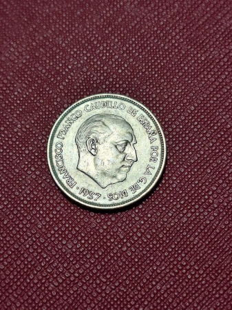 Monede Europa - Spania 25 pesetas 1957