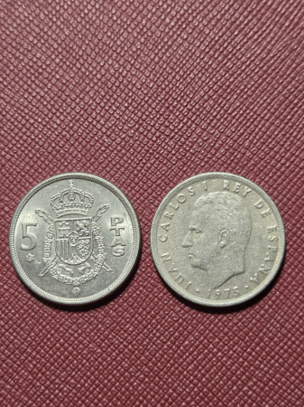 Monede Europa - Spania 5 pesetas 1973