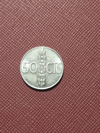 Monede Europa - Spania 50 centimos 1966