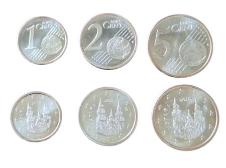 Spania - Spania set 3 monede 1,2,5 centi 2015, UNC