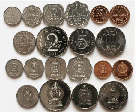 Monede Asia - Sri Lanka set 10 monede 1978-2016: 1,2,5,10,25,50 Centi, 1,2,5,10 Rupii, XF-UNC