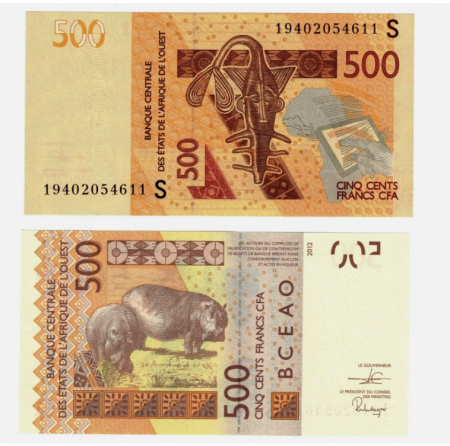 Bancnote Africa - Statele Vest Africane ( Guineea Bissau ) 500 Franci 2019, necirculata