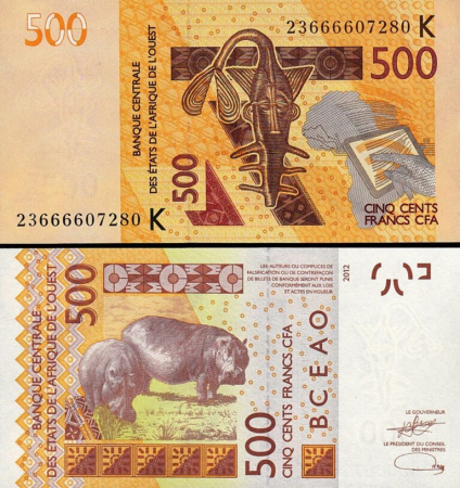 Bancnote Africa - Statele Africii de Vest ( Senegal ) 500 Franci 2012-2023, necirculata