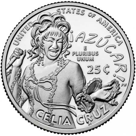 Monede America - USA, 25 Centi  2024: Celia Cruz, cantareata cubaneza, UNC