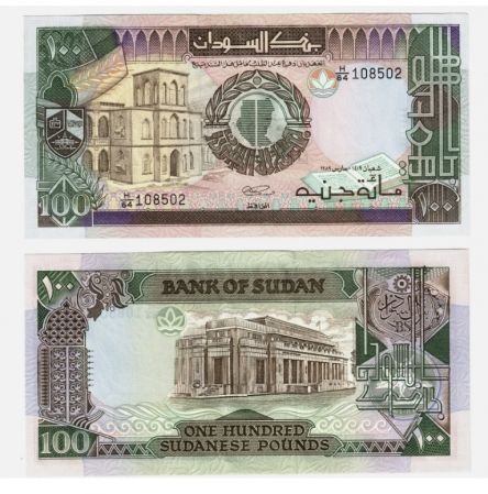 Sudan - Sudan 100 Pounds 1989, necirculata
