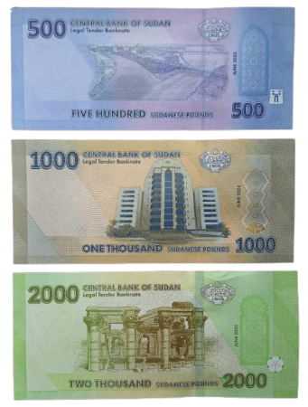 Sudan set 3 bancnote 2025: 500,1000,2000 Pounds, necirculate [1]