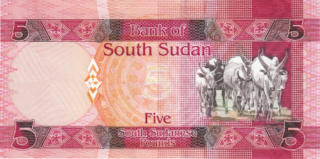 Sudanul de Sud 5 Pounds 2015, necirculata [0]