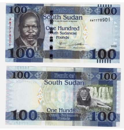 Sudanul de Sud - Sudanul de Sud 100 Pounds 2019, necirculata