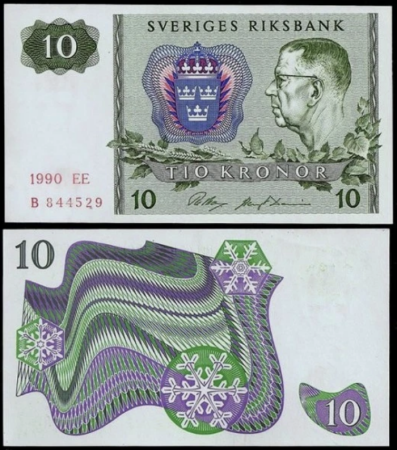 Suedia - Suedia 10 Kronor 1990, UNC