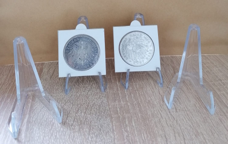 Suport prezentare monede colectie, plastic transparent [0]
