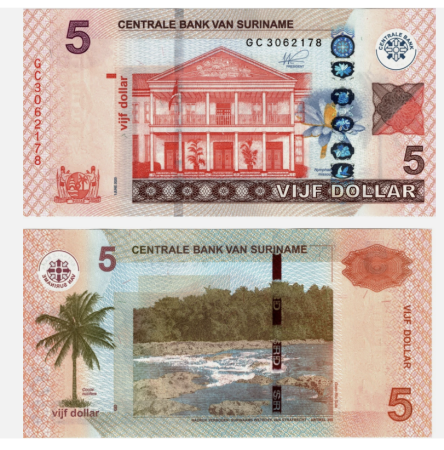 Bancnote - SURINAM 5 Dolari 2020, necirculata