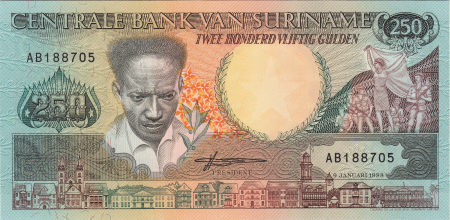 Surinam 250 Gulden 1988, necirculata [1]