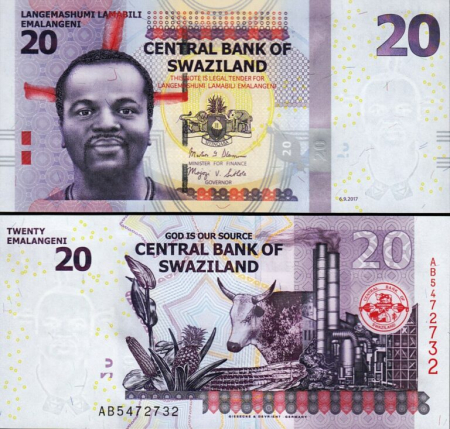 Swaziland - Swaziland 20 Emalangeni 2017, necirculata
