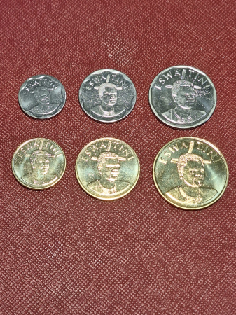 Eswatini, set 6 monede 2018-2021: 10,20,50 centi, 1,2,5, Emalangeni, UNC [1]