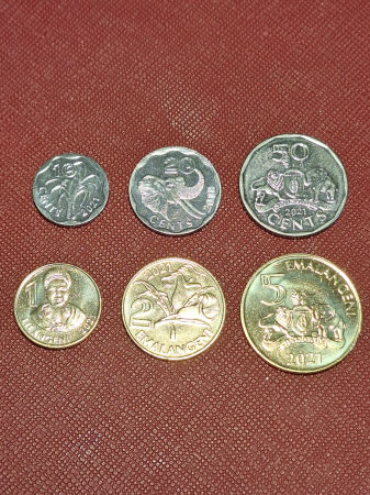 Monede Africa - Eswatini, set 6 monede 2018-2021: 10,20,50 centi, 1,2,5, Emalangeni, UNC