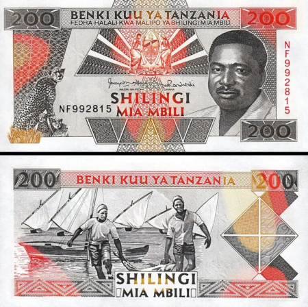 Tanzania - TANZANIA 200 shilingi 1993, necirculata