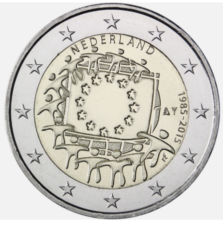 Tarile de Jos - Tarile de Jos 2 euro 2015, A 30-a aniversare a drapelului Europei, UNC