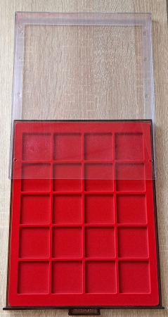 Tavita expunere si stocare monede, 20 spatii patrate x 47 MM [1]