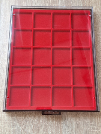 Tavita expunere si stocare monede, 20 spatii patrate x 50 MM [2]