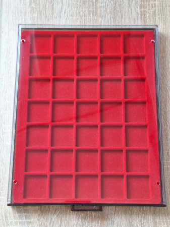 Tavita expunere si stocare monede, 35 spatii patrate x 36 MM [2]