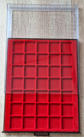 Tavita expunere si stocare monede, 35 spatii patrate x 36 MM [1]