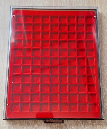 Tavita expunere si stocare monede, 99 spatii patrate x 19 MM [2]