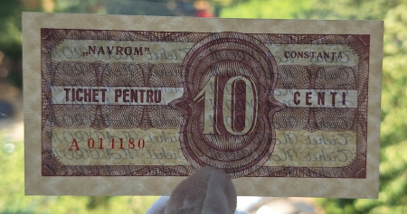 Tichet pentru 10 centi, Navrom Constanta, necirculat [2]