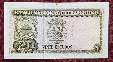 Timor, 20 escudos 1967, aproape necirculata [1]