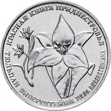 Monede - Transnistria 1 rubla 2019, lalea de pădure, UNC