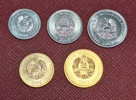 Transnistria set 5 monede: 1,5,10,25,50 copeici 2000-2005, necirculate [1]