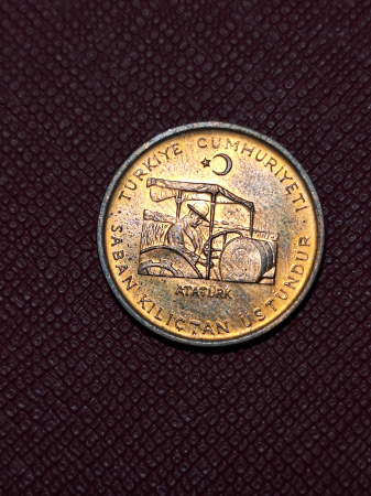 Monede Asia - Turcia 10 kurus 1971 FAO, tractor