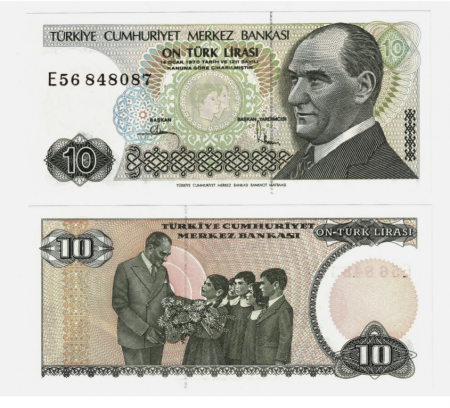 Turcia - Turcia 10 lire 1979, aproape necirculata