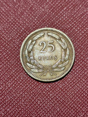 Monede Asia - Turcia 25 kurus 1956