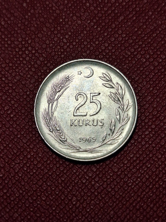 Monede Asia - Turcia 25 kurus 1969