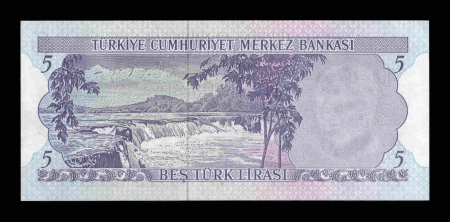 TURCIA 5 lire 1970 (1976), Kemal Atatürk, necirculata [1]