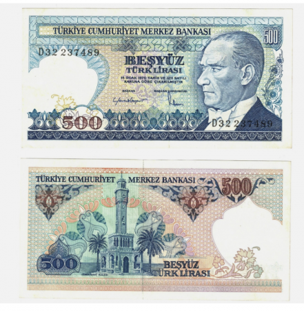 Turcia - Turcia 500 Lire 1983, necirculata